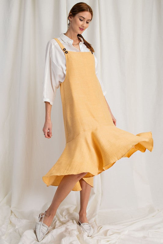 Linen hot sale jumper dress