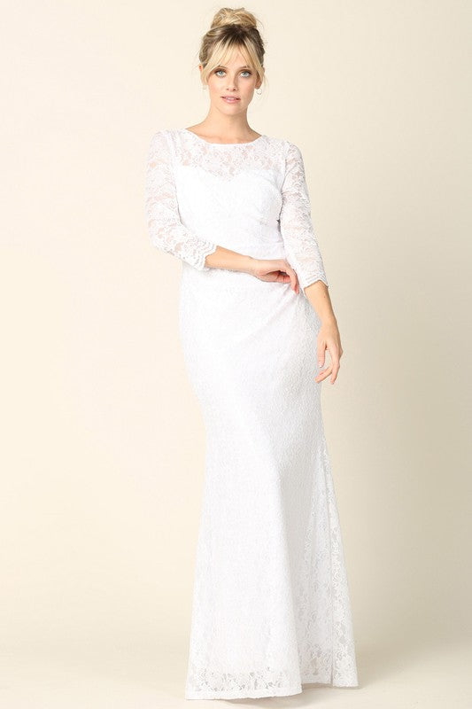 Three Quarter Sleeve Lace Dress