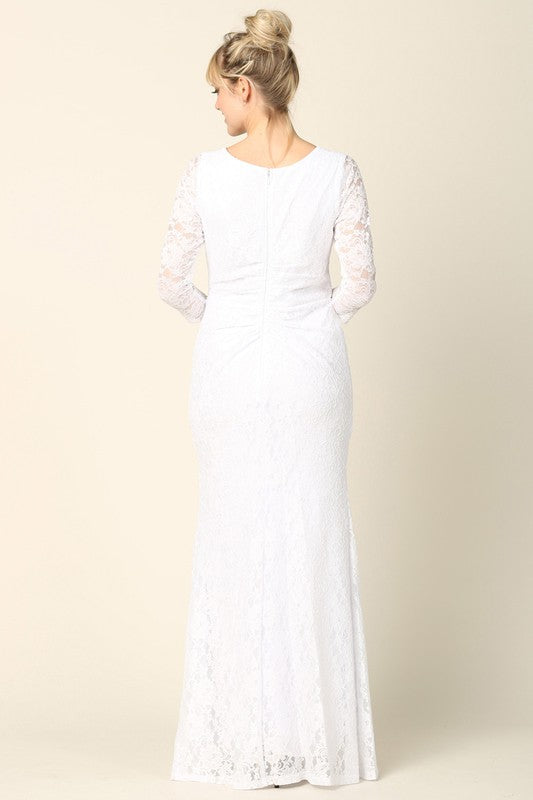 Three Quarter Sleeve Lace Dress