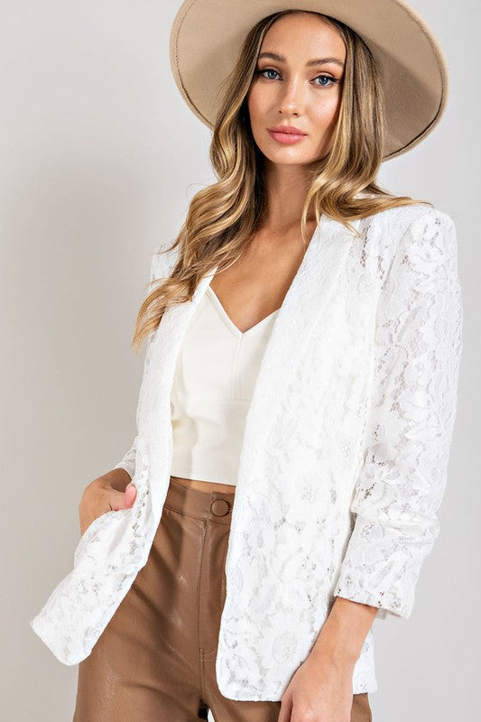 LACE FITTED BLAZER