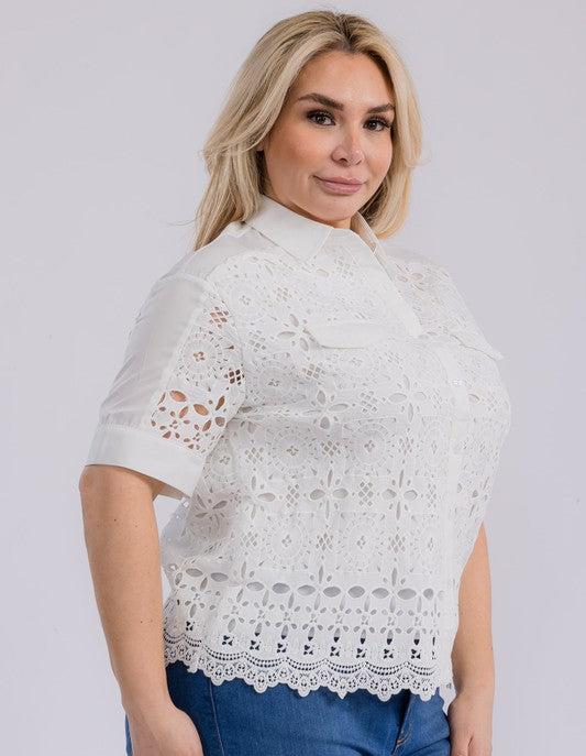 Plus size Crochet Blouse