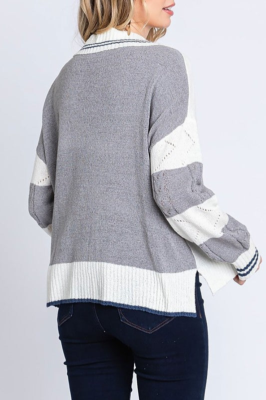 STRIPED CLASSIC SOFT KNIT TOP