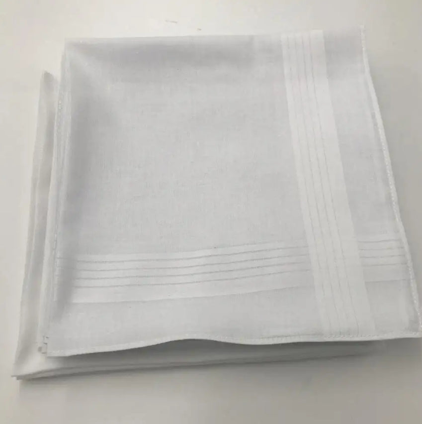 MEN'S COTTON WHITE HANDKERCHIEF