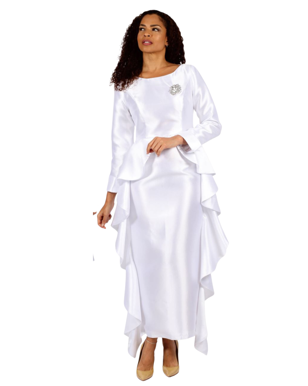 WHITE ELEGANT DRESS