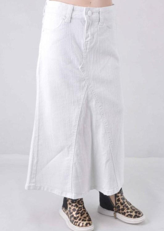 Kids, Girls cotton twill flare long skirt FINAL SALE NO RETURNS OR EXCHANGES
